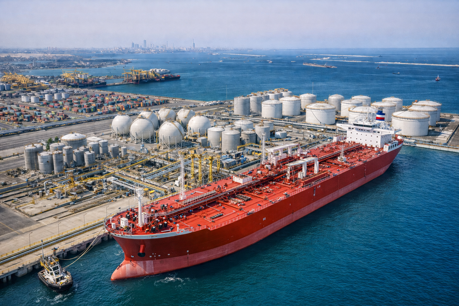 Chemikalientanker Entladung